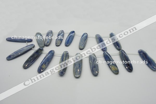 CKC79 Top drilled 13*50mm oval natural kyanite gemstone beads