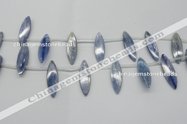 CKC82 Top drilled 10*35mm marquise natural kyanite gemstone beads