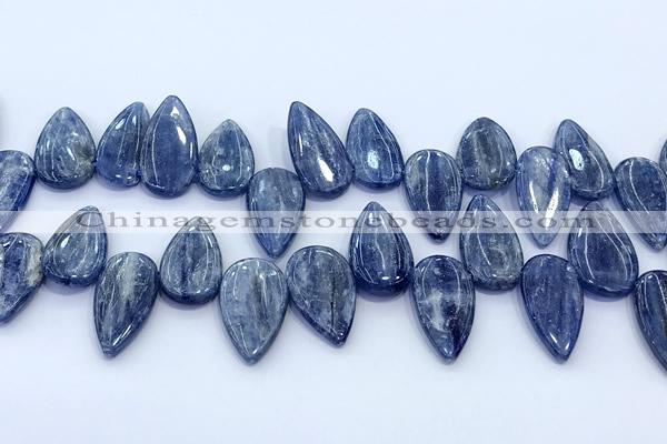 CKC820 15 inches 12*25mm - 14*28mm flat teardrop blue kyanite beads