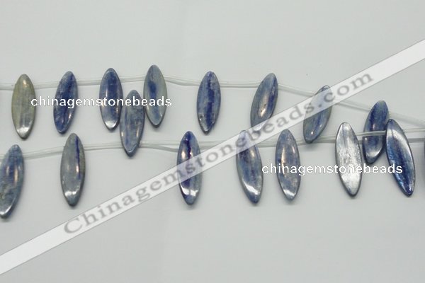 CKC83 Top drilled 13*40mm marquise natural kyanite gemstone beads