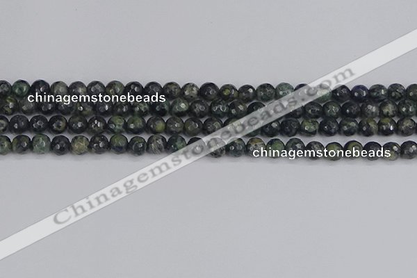 CKJ310 15.5 inches 4mm faceted round kambaba jasper beads