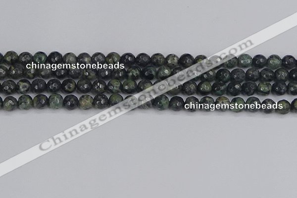 CKJ311 15.5 inches 6mm faceted round kambaba jasper beads