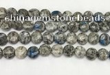 CKJ492 15.5 inches 10mm flat round natural k2 jasper beads