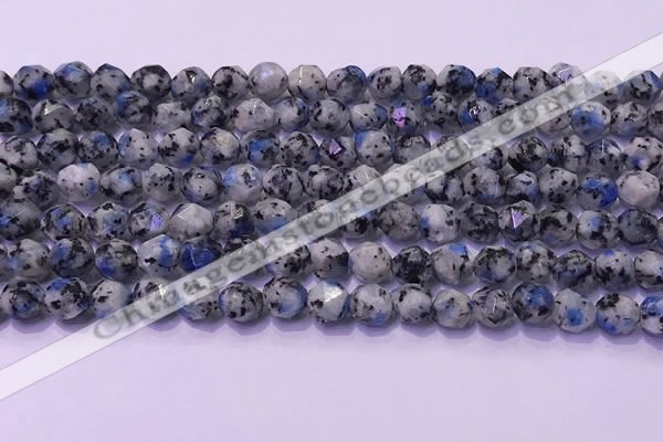 CKJ706 15.5 inches 6mm faceted nuggets imitation k2 jasper beads