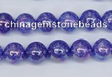 CKQ101 15.5 inches 6mm round AB-color dyed crackle quartz beads