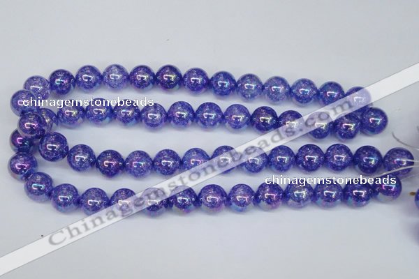 CKQ101 15.5 inches 6mm round AB-color dyed crackle quartz beads