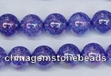 CKQ102 15.5 inches 8mm round AB-color dyed crackle quartz beads