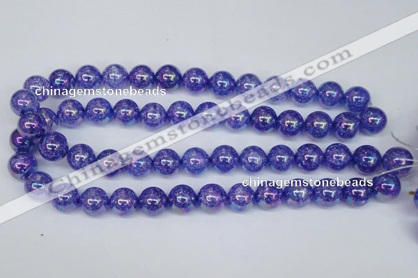 CKQ102 15.5 inches 8mm round AB-color dyed crackle quartz beads