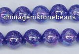 CKQ103 15.5 inches 10mm round AB-color dyed crackle quartz beads