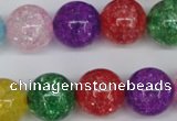 CKQ17 15.5 inches 16mm round dyed crackle quartz beads wholesale