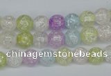 CKQ22 15.5 inches 8mm round dyed crackle quartz beads wholesale