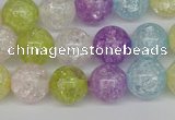 CKQ24 15.5 inches 12mm round dyed crackle quartz beads wholesale