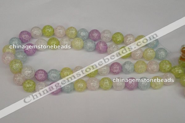 CKQ25 15.5 inches 14mm round dyed crackle quartz beads wholesale