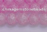 CKQ304 15.5 inches 12mm round dyed crackle quartz beads wholesale