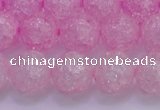 CKQ305 15.5 inches 14mm round dyed crackle quartz beads wholesale