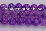 CKQ308 15.5 inches 6mm round dyed crackle quartz beads wholesale