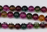 CKQ31 15.5 inches 6mm round dyed crackle quartz beads wholesale