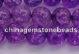 CKQ312 15.5 inches 14mm round dyed crackle quartz beads wholesale