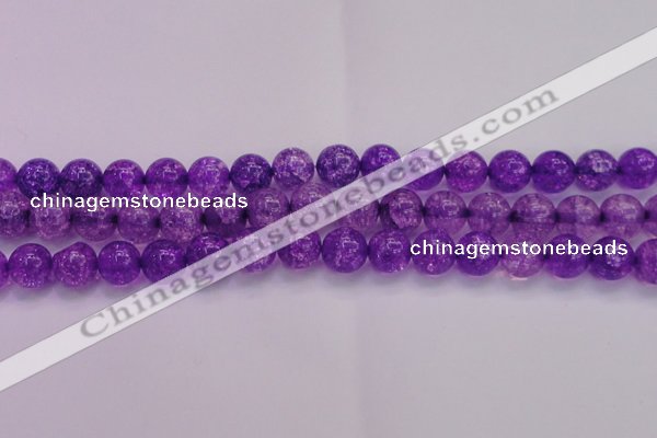 CKQ312 15.5 inches 14mm round dyed crackle quartz beads wholesale