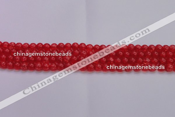 CKQ315 15.5 inches 6mm round dyed crackle quartz beads wholesale