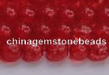 CKQ317 15.5 inches 10mm round dyed crackle quartz beads wholesale