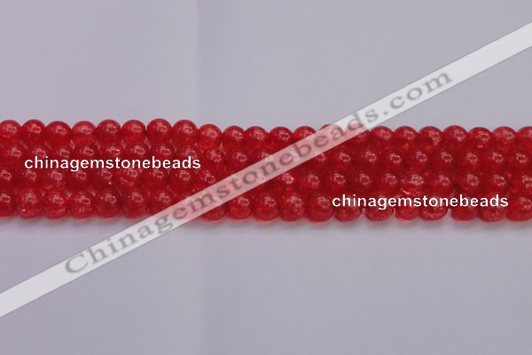 CKQ317 15.5 inches 10mm round dyed crackle quartz beads wholesale