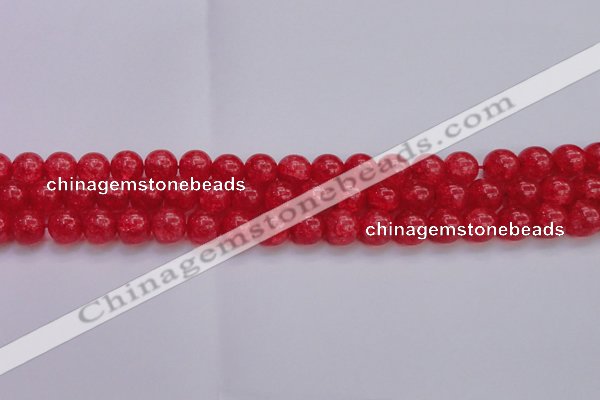 CKQ318 15.5 inches 12mm round dyed crackle quartz beads wholesale