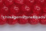 CKQ319 15.5 inches 14mm round dyed crackle quartz beads wholesale