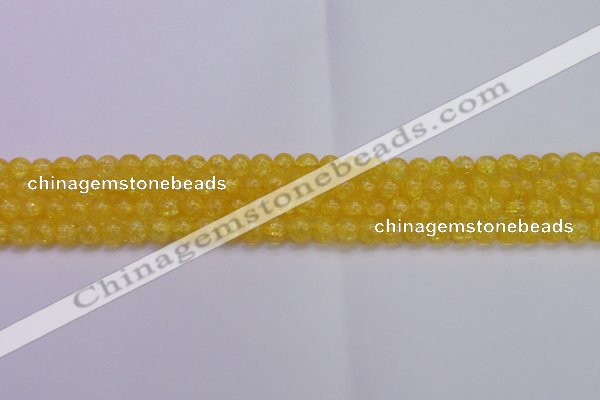 CKQ322 15.5 inches 6mm round dyed crackle quartz beads wholesale