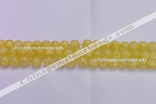 CKQ326 15.5 inches 14mm round dyed crackle quartz beads wholesale