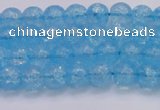 CKQ329 15.5 inches 6mm round dyed crackle quartz beads wholesale