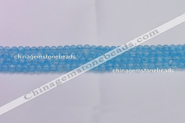 CKQ329 15.5 inches 6mm round dyed crackle quartz beads wholesale