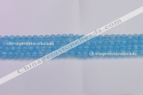 CKQ330 15.5 inches 8mm round dyed crackle quartz beads wholesale