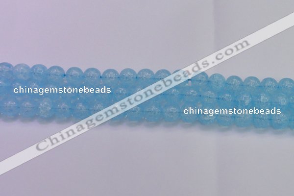 CKQ333 15.5 inches 14mm round dyed crackle quartz beads wholesale