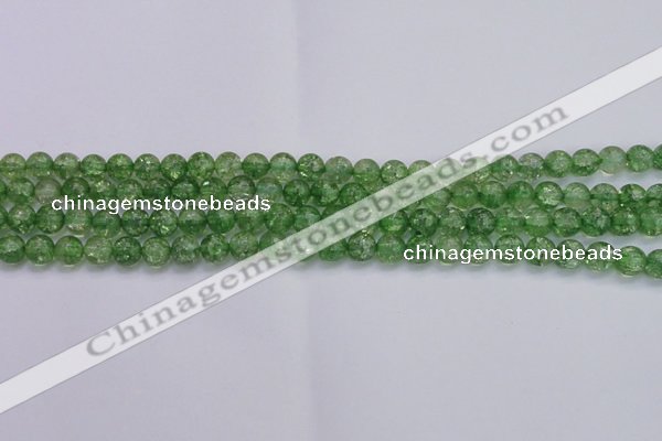 CKQ336 15.5 inches 6mm round dyed crackle quartz beads wholesale