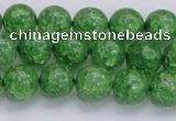 CKQ338 15.5 inches 10mm round dyed crackle quartz beads wholesale