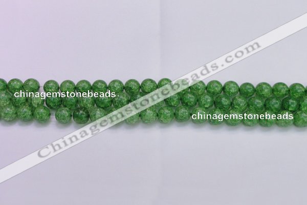 CKQ338 15.5 inches 10mm round dyed crackle quartz beads wholesale