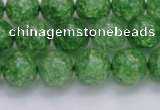 CKQ339 15.5 inches 12mm round dyed crackle quartz beads wholesale