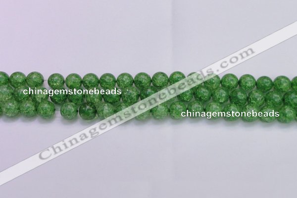 CKQ339 15.5 inches 12mm round dyed crackle quartz beads wholesale