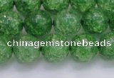 CKQ340 15.5 inches 14mm round dyed crackle quartz beads wholesale