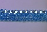 CKQ363 15.5 inches 10mm round dyed crackle quartz beads