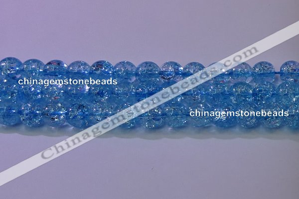 CKQ363 15.5 inches 10mm round dyed crackle quartz beads