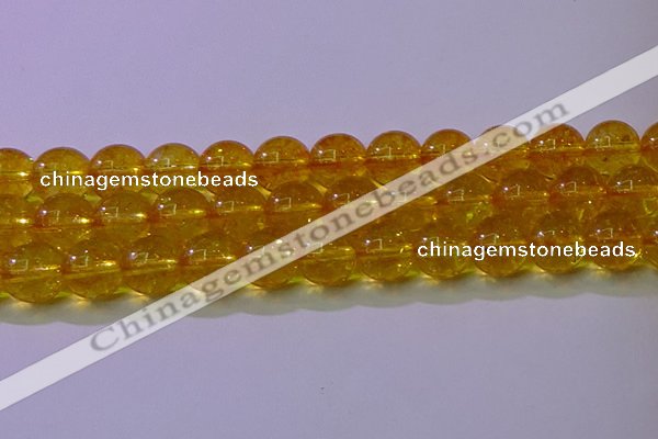 CKQ383 15.5 inches 10mm round dyed crackle quartz beads