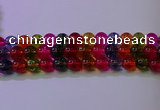 CKQ393 15.5 inches 10mm round dyed crackle quartz beads