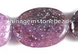CKU02 15 inches 10*14mm oval purple kunzite beads Wholesale