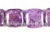 CKU07 15 inches 10*10mm square purple kunzite beads wholesale