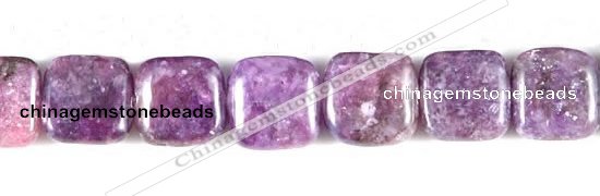 CKU07 15 inches 10*10mm square purple kunzite beads wholesale