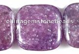 CKU08 15 inches 16*16mm square purple kunzite beads wholesale
