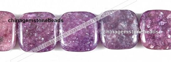 CKU08 15 inches 16*16mm square purple kunzite beads wholesale