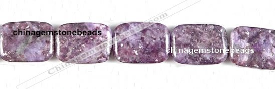 CKU11 15 inches 18*25mm rectangle purple kunzite beads wholesale